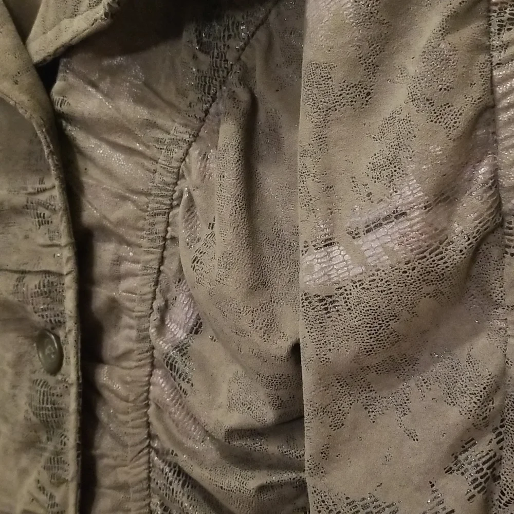 Joseph Ribkoff Snake Print Stretchy Button Up Lightweight Jacket Blazer Size 8 - Picture 2 of 6